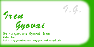 iren gyovai business card